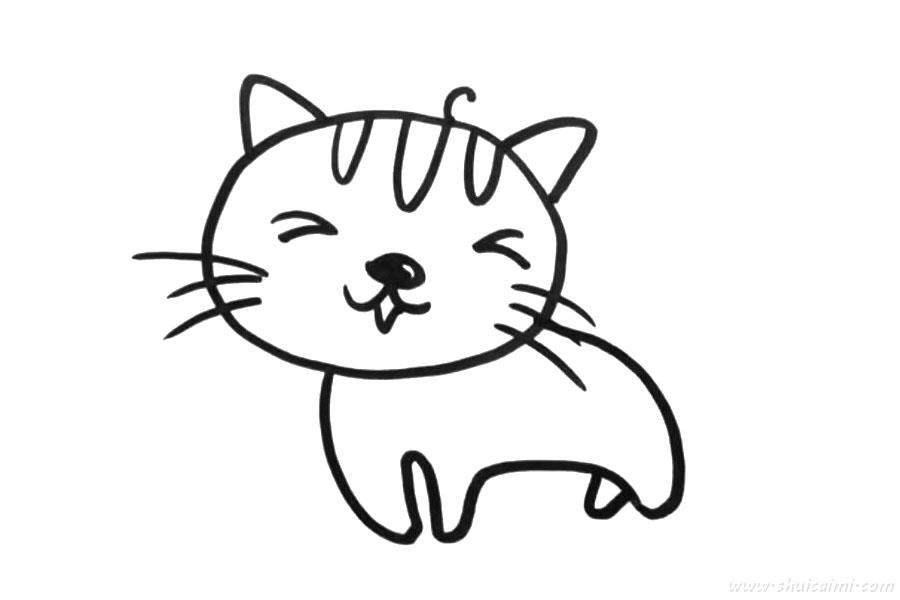 小猫简笔画简单图片