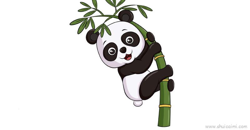 熊猫简笔画大全带颜色图片