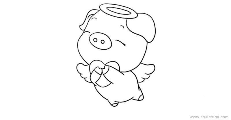 猪儿童画怎么画猪简笔画步骤