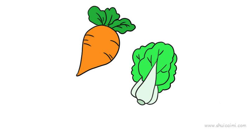 蔬菜儿童画怎么画蔬菜简笔画简单又好看