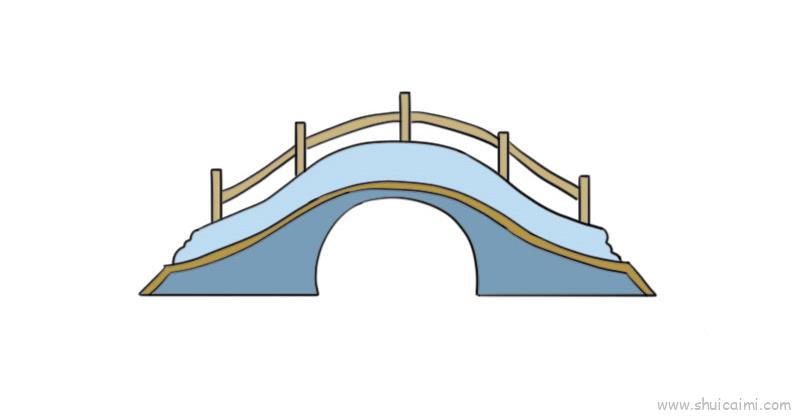 双曲拱桥简笔画图片