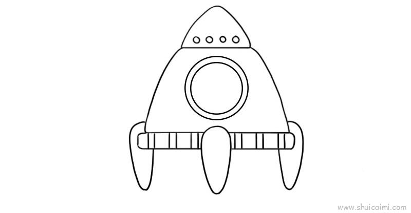 太空飞船儿童画怎么画太空飞船简笔画画法