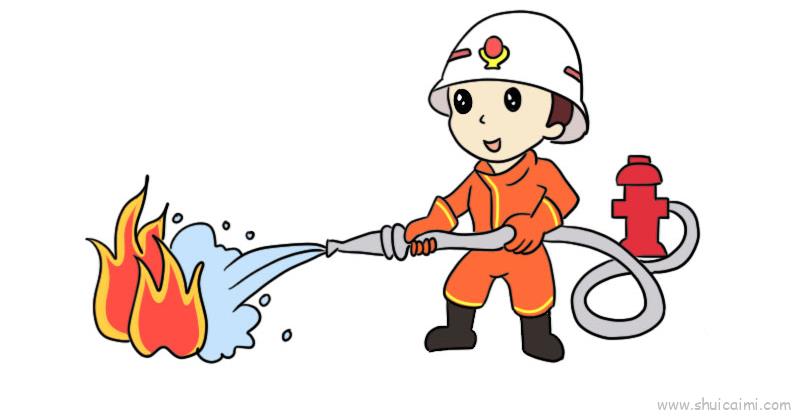 消防员儿童画怎么画 消防员简笔画画法