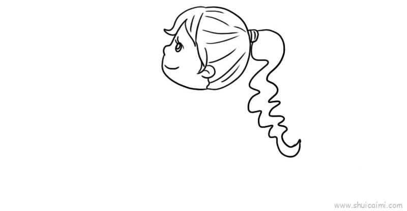 长头发女孩儿童画怎么画 长头发女孩简笔画简单又好看