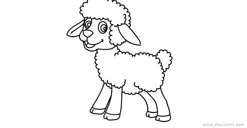 绵羊儿童画怎么画绵羊简笔画简单又好看