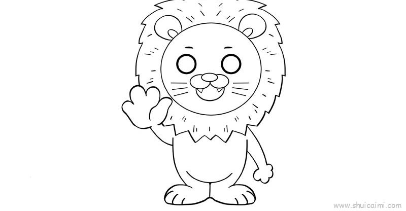 狮子儿童画怎么画狮子简笔画简单又好看
