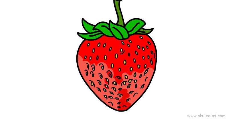 草莓儿童画怎么画草莓简笔画图片大全
