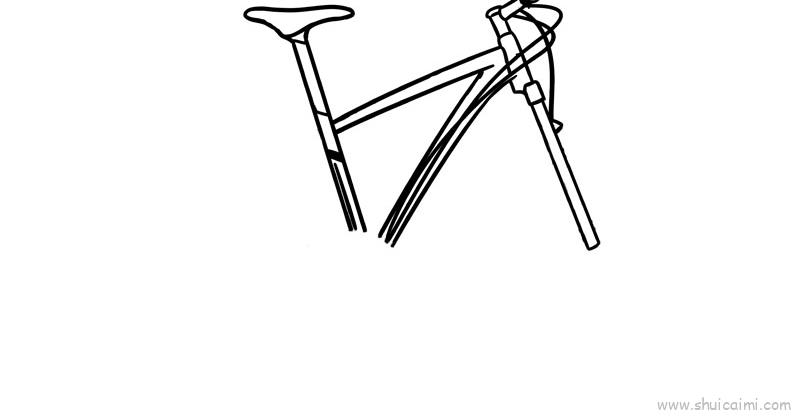 自行车怎样画图片