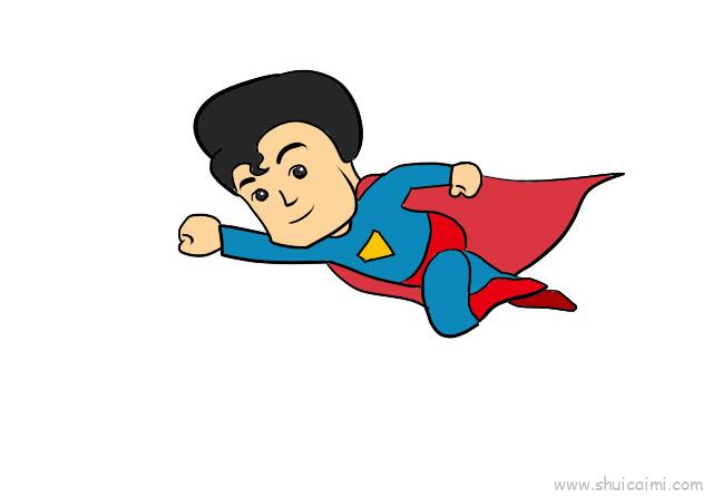 超人儿童画怎么画 超人简笔画好看