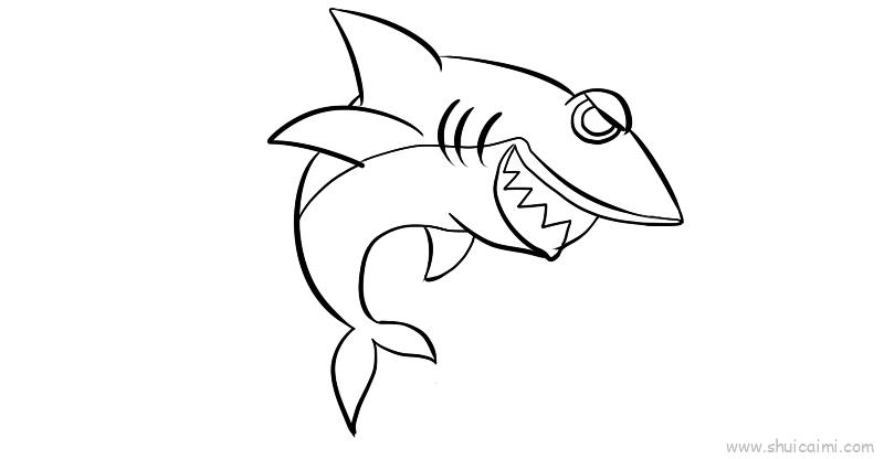 鲨鱼儿童画怎么画 鲨鱼简笔画步骤