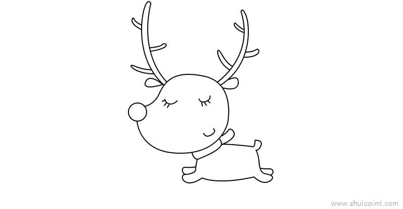 麋鹿儿童画怎么画麋鹿简笔画顺序