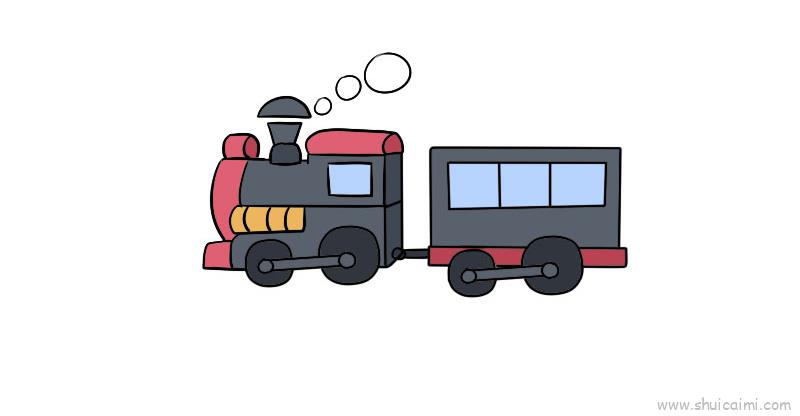 火车儿童画怎么画火车简笔画简单又好看