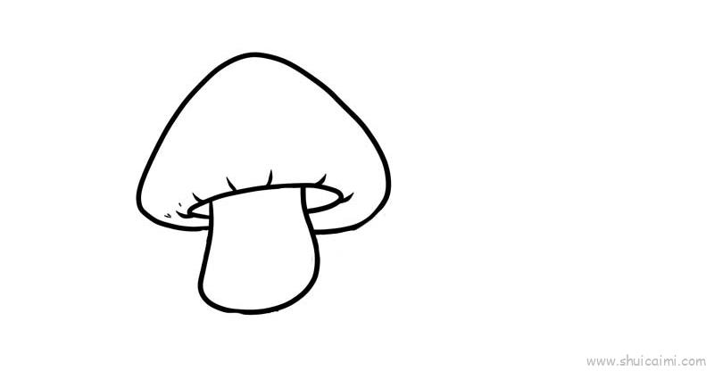 蘑菇的简单画法图片