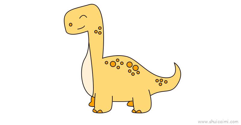 可爱恐龙儿童画怎么画可爱恐龙简笔画画法