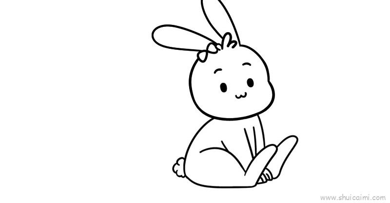 复活节兔子的简笔画图片