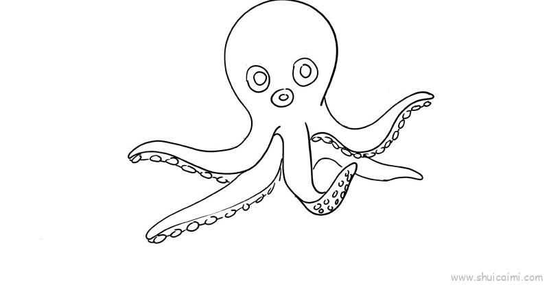 可怕章鱼简笔画图片