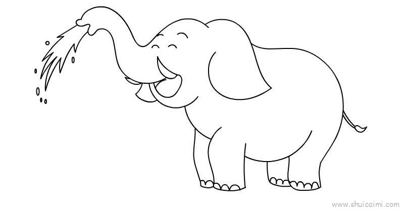 大象教程儿童画怎么画大象教程简笔画图片大全