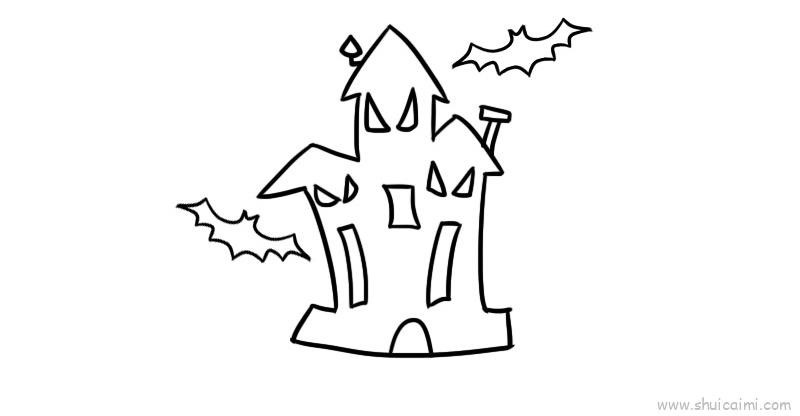 蝙蝠的房子简笔画图片