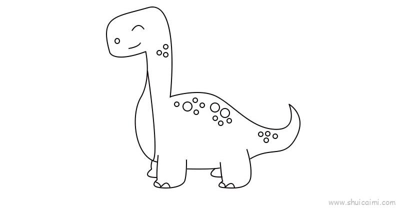 恐龙的样子 简笔画图片