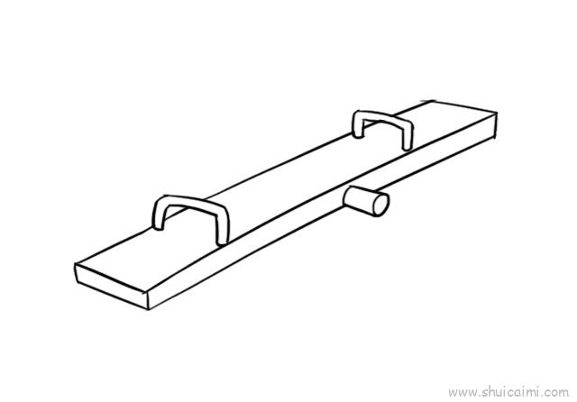 跷跷板简笔画简单图片