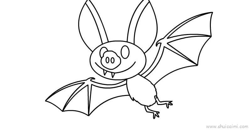 蝙蝠怎么画简笔画吓人图片
