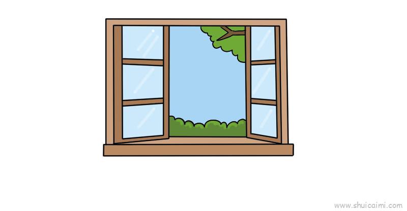 简单的窗户怎么画图片
