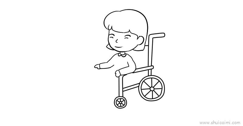 助残日残疾人儿童画怎么画助残日残疾人简笔画顺序