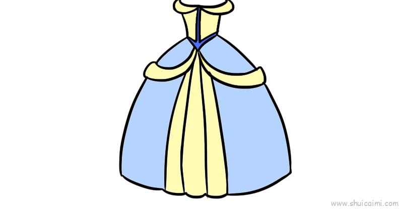9一10岁的画公主裙图片