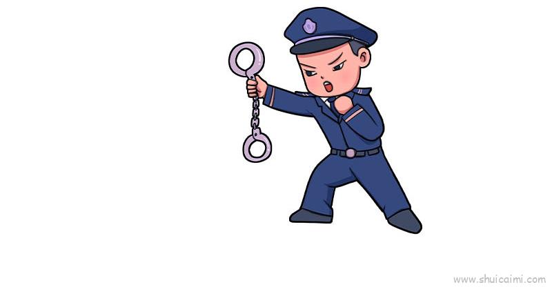 警察画法动漫图片
