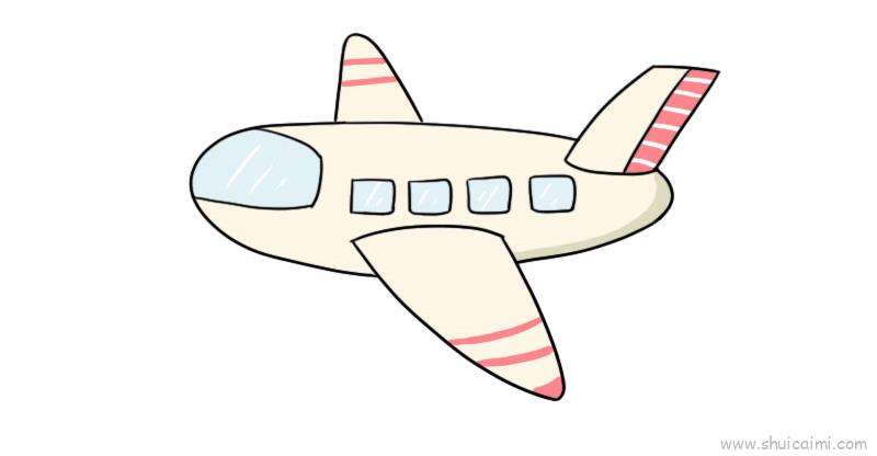飞机儿童画简图图片