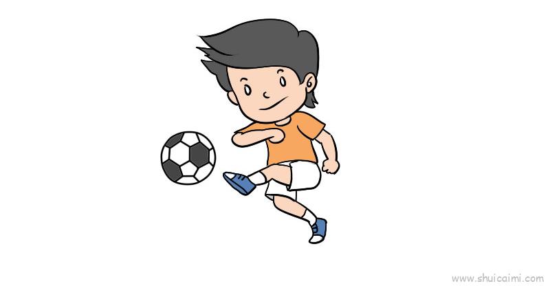 踢足球儿童画怎么画踢足球简笔画简单又好看
