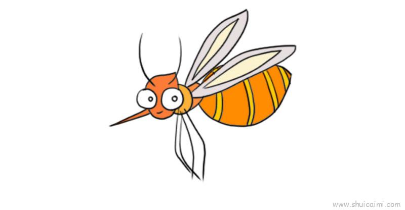 蚊子儿童画怎么画 蚊子简笔画简单又好看