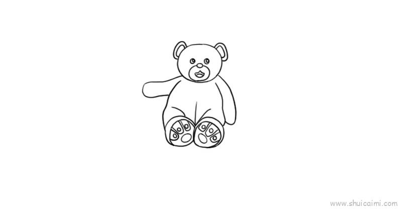 小熊全身的画法图片