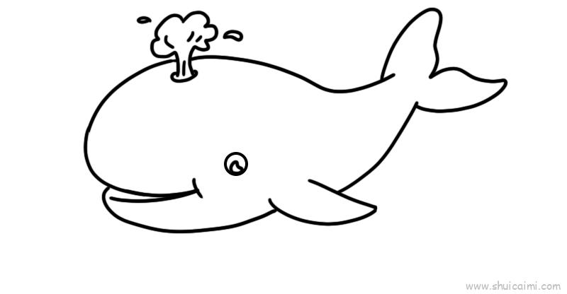 鲸鱼简笔画法图片