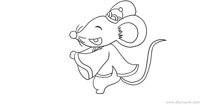 春节老鼠简笔画图片