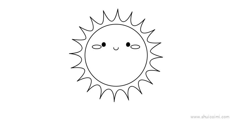 夏天的太阳简笔画图片