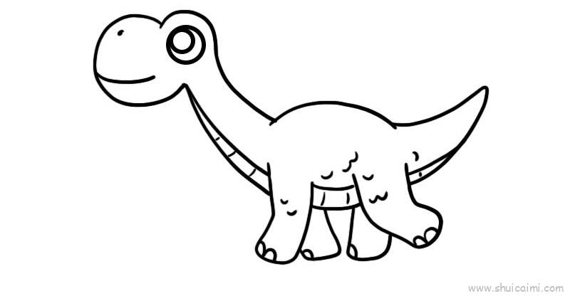 恐龙简易画法图片