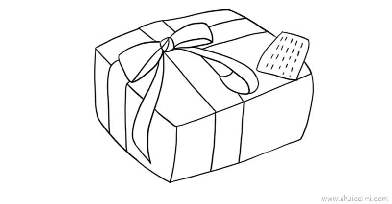 礼物盒儿童画怎么画 礼物盒简笔画步骤