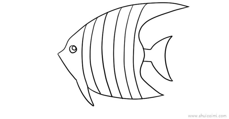 有纹理的鱼简笔画图片