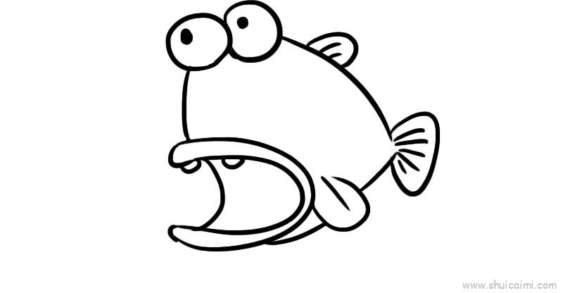 体型奇怪的鱼简笔画图片