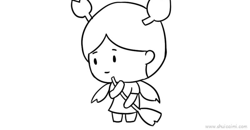 巨蟹座小公主简笔画图片