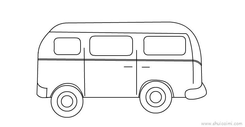 公共汽车的画法图片