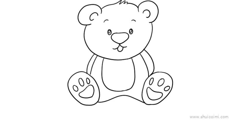 熊儿童画怎么画 熊简笔画步骤