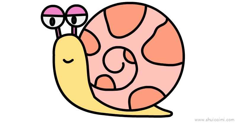 蜗牛儿童画怎么画蜗牛简笔画简单