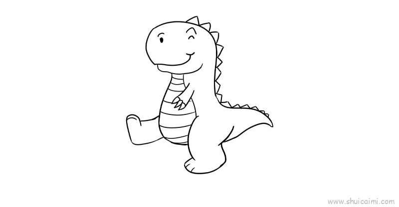 小恐龙儿童画怎么画 小恐龙简笔画简单