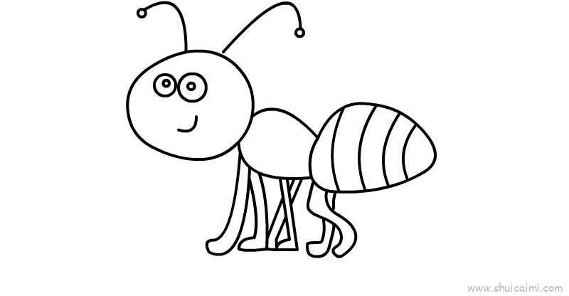 蚂蚁简易画法怎么画图片
