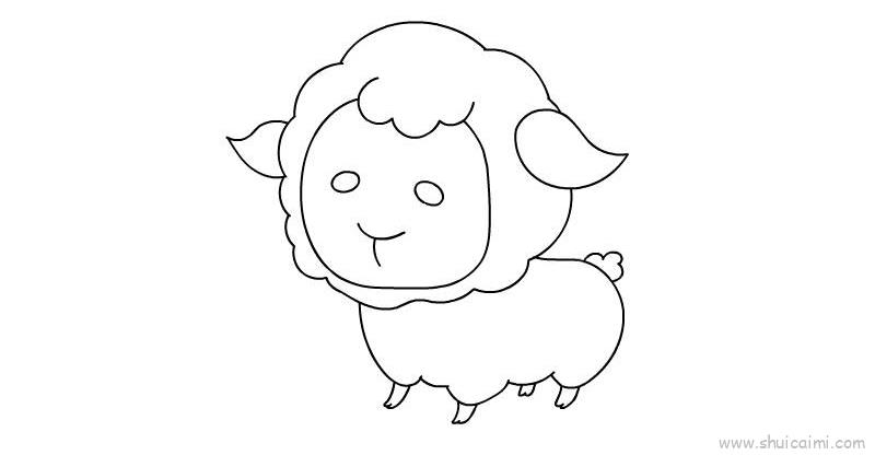 简笔画羊的画法图片