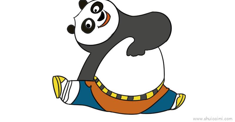 功夫熊猫三简笔画图片