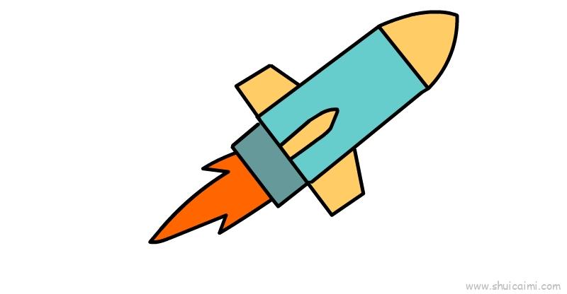 火箭教程儿童画怎么画 火箭教程简笔画简单