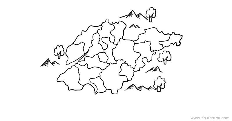 山东地图儿童画怎么画 山东地图简笔画顺序